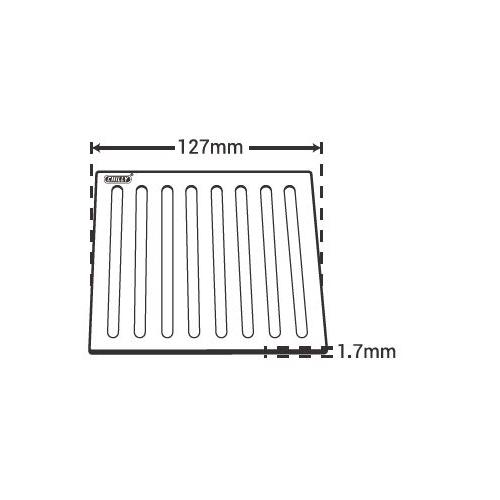 Chilly SS Vertical Grating Square Flat Cut Matt Finish 4 Inch Drain Jali, VG-SFC-127