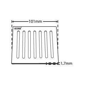 Chilly SS Vertical Grating Square Flat Cut Matt Finish 3 Inch Drain Jali, VG-SFC-101