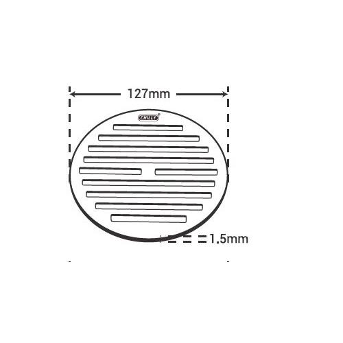 Chilly SS Golden Classic Round Flat Cut Matt Finish 4 Inch Drain Jali, GC-RFC-127