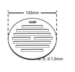 Chilly SS Golden Classic Round Flat Cut Matt Finish 3 Inch Drain Jali, GC-RFC-103