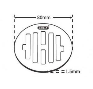 Chilly SS Golden Classic Round Flat Cut Matt Finish 2 Inch Drain Jali, GC-RFC-80