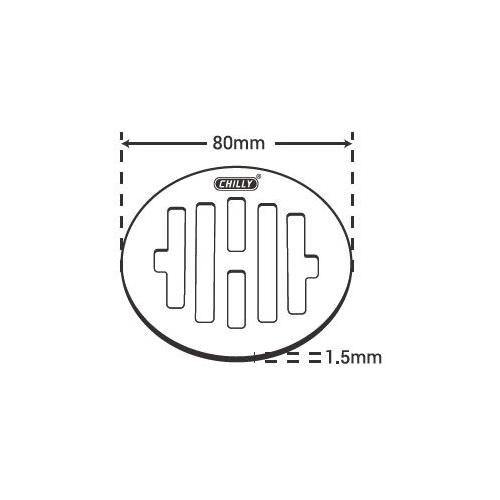 Chilly SS Golden Classic Round Flat Cut Matt Finish 2 Inch Drain Jali, GC-RFC-80