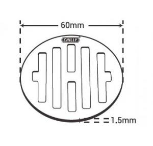 Chilly SS Golden Classic Round Flat Cut Matt Finish 1Ã?Â½ Inch Drain Jali, GC-RFC-60