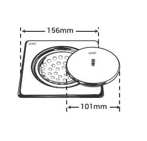 Chilly SS India King Square Gloss Finish 4 Inch Drain Jali, IK-S-156