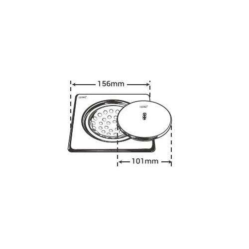 Chilly SS India King Square Gloss Finish 4 Inch Drain Jali, IK-S-156