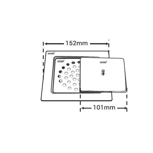 Chilly SS India King Square Square Matt Finish 4 Inch Drain Jali, IK-SS-152