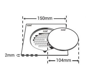 Chilly SS India King Lifestyl Square Multi Heavy Classic Gloss Finish 4 Inch Drain Jali, IK-LSMHC-150