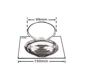 Chilly SS India King Lifestyl Square Matt Finish 4 Inch Drain Jali, IK-LS-150