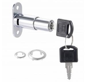 Uxcell Push Plunger Lock 3/4 Inch, Dia: 32mm Long Cylinder, Keyed Alike