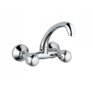 Jaquar Sink Mixer With Swinging Spout with Connecting Legs and Wall Flanges, CQT-CHR-23309