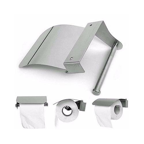 Toilet Roll Paper Holder with Screws Stainless Steel 135x130x45mm, (Chrome Plated)