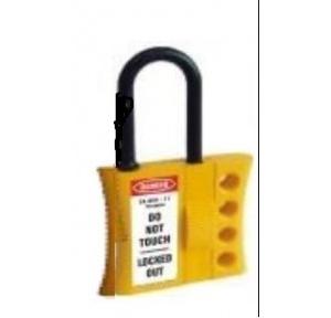 Lockout Hasp Di-Electric with Flexible Nylon 4 Holes SH-DEH4-3/6 Yellow With Black