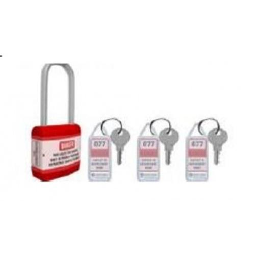 Jacket Long Shackle Padlock ABS Cover Instruction Stickers for Each Lock SH-PL-LS-WPH+KR+N Red Pack of 3