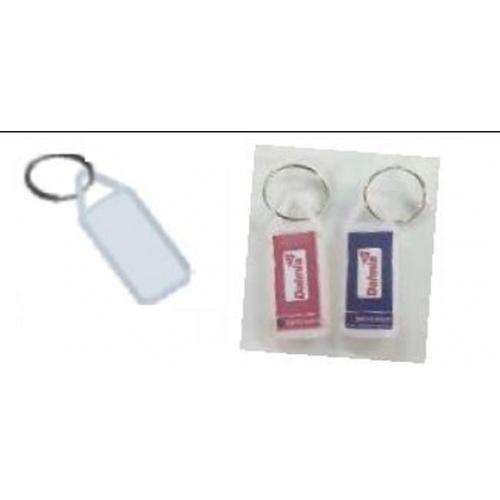 Transparent Plastic Keyring Blank Without Any Message Lable SH-KR-WM Pack of 10