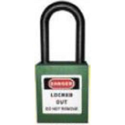 Dielectric Nylon Having Safety Isolation Lockout Padlock With lock key and Master key  Green SH-DPLLS