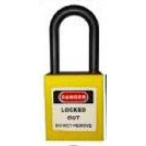 Dielectric Nylon Having Safety Isolation Lockout Padlock With lock key and Master key  Yellow SH-DPLLS