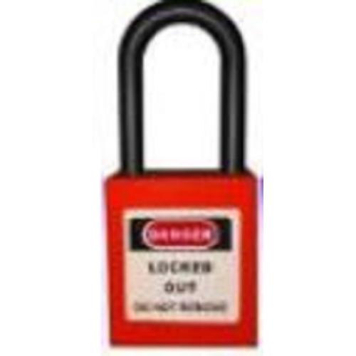 Dielectric Nylon Having Safety Isolation Lockout Padlock With lock key and Master key  Red SH-DPLLS