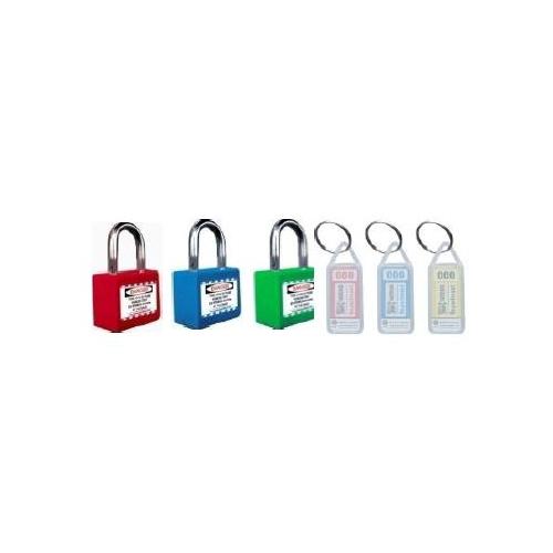 Regular Shackle Heavy Duty Square Lock with ABS Plastic Cover And 3 Keyring SH-HDSL-R