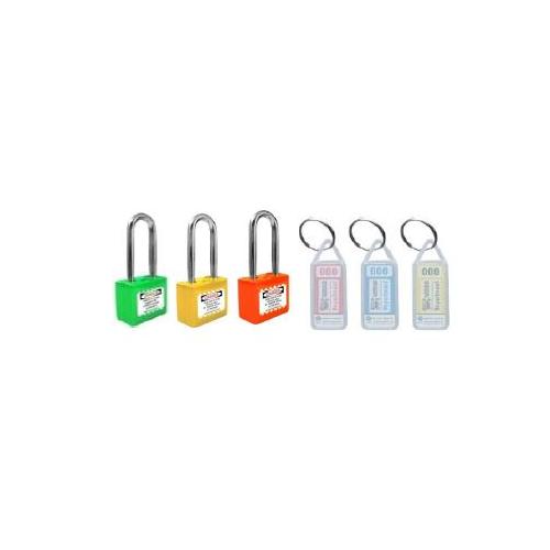 Long shackle Heavy Duty Square Lock with ABS Plastic Cover And 3 Keyring SH-HDSL-L+