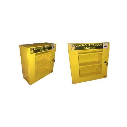 Lockable Lockout Station With Front Side Transparent Acrylic Cover and Lock 14x16x6 Inch SH-LS-PCB