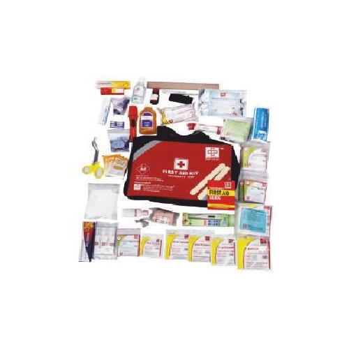 ST Johns First Aid Travel Safety Large Kit Nylon Pouch Red and Black 23x14x7cm, SJF T4