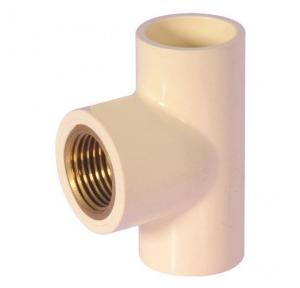 Ashirvad Flowguard Plus CPVC Tee Brass 1Ã?Â¼ x 1Ã?Â¼ x Ã?Â½ Inch 70000535