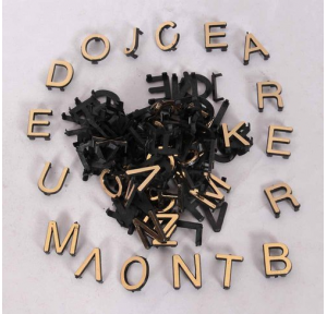 Golden Capital Alphabet 1-1/2 Inch Set (A-Z) 100 Pcs/Set