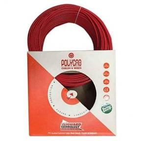 Polycab FR PVC Insulated Industrial Flexible Cable 2.5 Sqmm 1 Core Red 100 Mtr