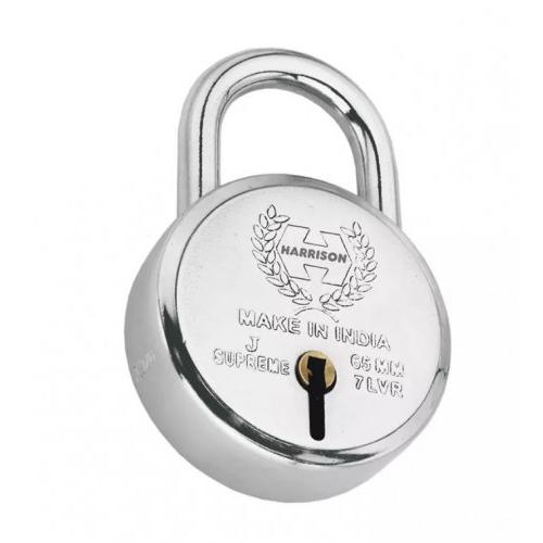 Harrison Padlock 50 mm Steel Chrome Plated Finish 3 Keys