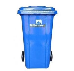 Nilkamal Wheel Dustbin Blue Plastic 120 Ltr L48 x W55 x H92 CM