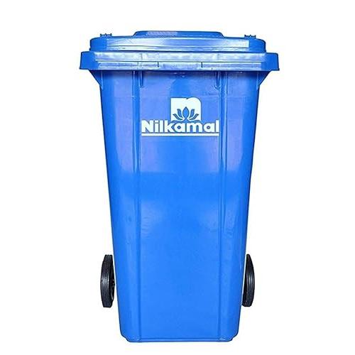 Nilkamal Wheel Dustbin Blue Plastic 120 Ltr L48 x W55 x H92 CM