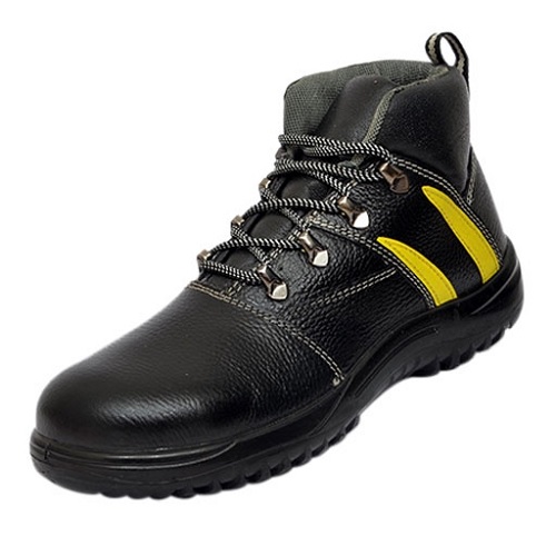 E-Volt 82216 Leopard High Ankle Black Steel Toe Safety Shoes, Size: 10