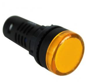 Panel Mount LED Indicator Round 24V DC (Yellow)