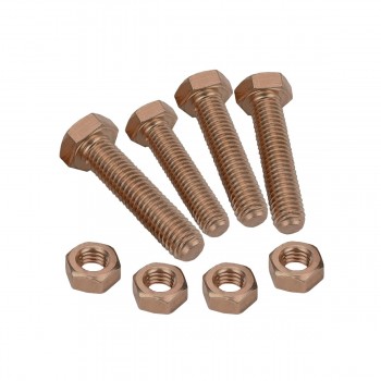 Clamp 6mm (1 1/2 Inch) and Nut Bolt 8mm(1 Inch) 4 Pair