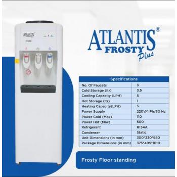 Atlantis Frosty Plus Water Dispenser Hot Cold and Normal Floor Standing Cools 5 Ltr Per Hour With 3 Tap