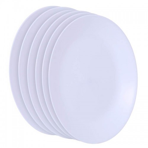 Corelle Dinner Plate Set 6-WFW-DP Livingware Winter Frost Corelle 26cm White Pack of 6