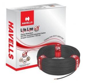 Havells Life Line S3 FR PVC Insulated Industrial Cable 2.5 Sqmm 1 Core Black 1 Mtr