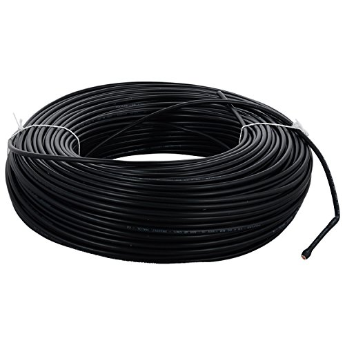 Copper Wire 10 Sqmm 1 Core FR PVC Insulated Flexible Cable, 1 mtr (Black)