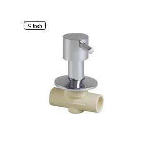 Ashirvad Flowguard Plus CPVC Long Concealed Valve 50001351 Round Knob 0.75 inch, Quarter Turn Spindle