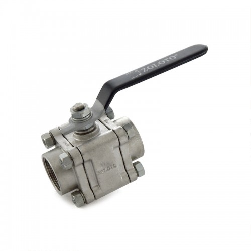 Zoloto SS Three Piece Design 1080A. Ball Valve Class-150, 15mm