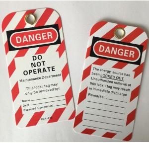 PVC Lockout Safety Tags