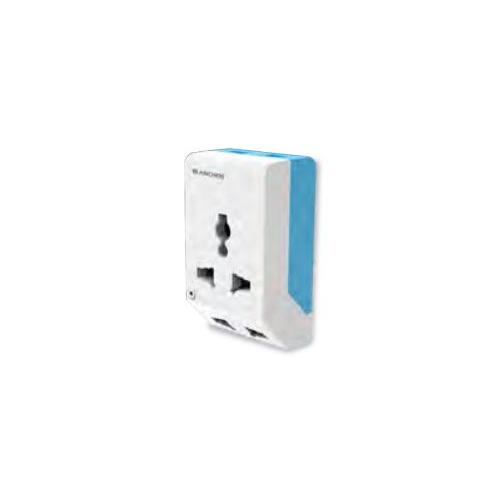 Anchor Smart 6A 3 Pin Multi Plug Adaptor, Surge Protection, 22842