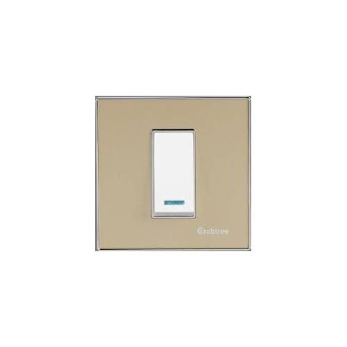 Crabtree Murano Camel Gold 8 M (H) Azure Cover Plate, ACMPGOLH08