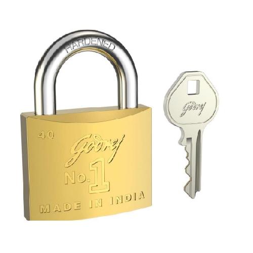 Godrej Solid Brass Padlock 50mm, 2775