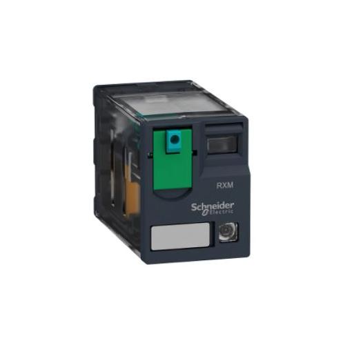 Schneider 120V AC 2 Change Over 12 AMP Contact Rating Zelio RXM Miniature Plug In Relay, RXM2AB2F7