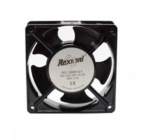 Rexnord Exhaust Fan 22038 A2 T Panel Square Aluminum Die Cast  220 Volts (AC) 1500 RPM 4x4 Inch Black