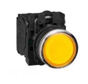 Schneider Harmony Flush Integral LED 24V Illuminated Pushbutton Amber, XB5AW38B1N