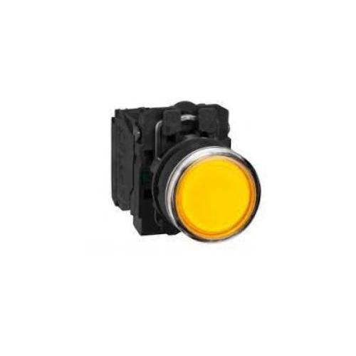 Schneider Harmony Flush Integral LED 24V Illuminated Pushbutton Amber, XB5AW38B1N