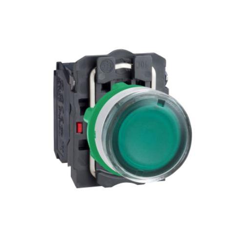 Schneider Harmony Flush Integral LED 24V Illuminated Pushbutton Green, XB5AW33B1N