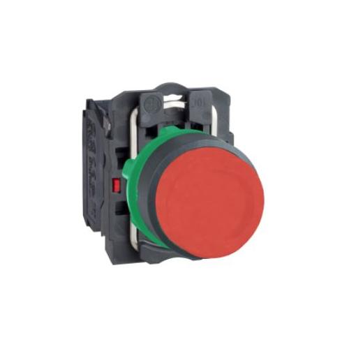 Schneider Spring Return Projecting Marked Double Molding Injection Marking Push Button Red, XB5AL4342N